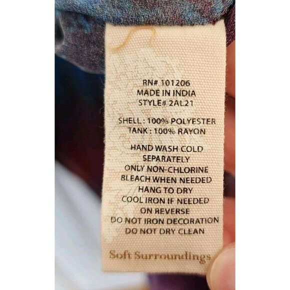 Soft Surroundings Maxi Kaftan Cover Up Dress Women's Size S/M Beaded Sequins - Picture 5 of 5